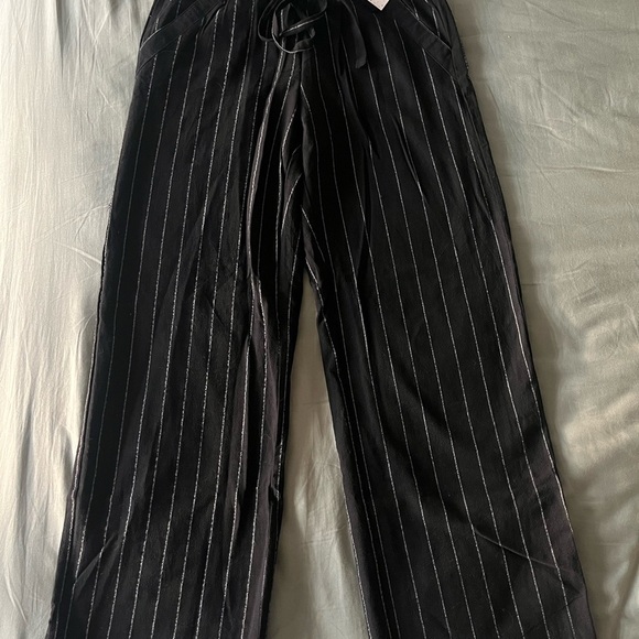 Sienna Sky Pants - Sienna Sky Black Pinstripe Pants